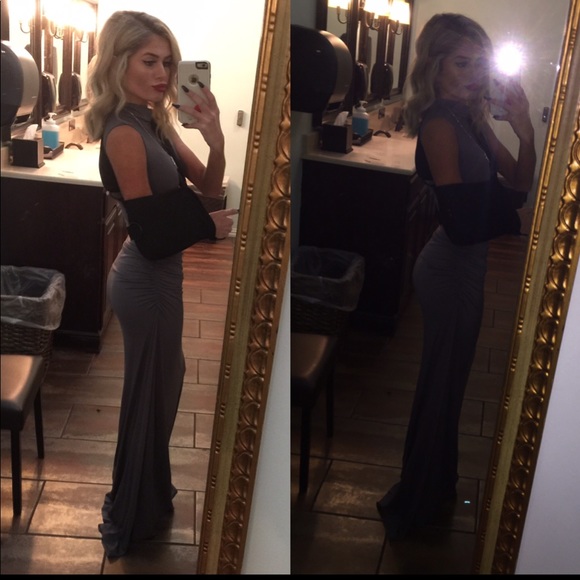 Long grey sweater dress - Picture 2 of 2